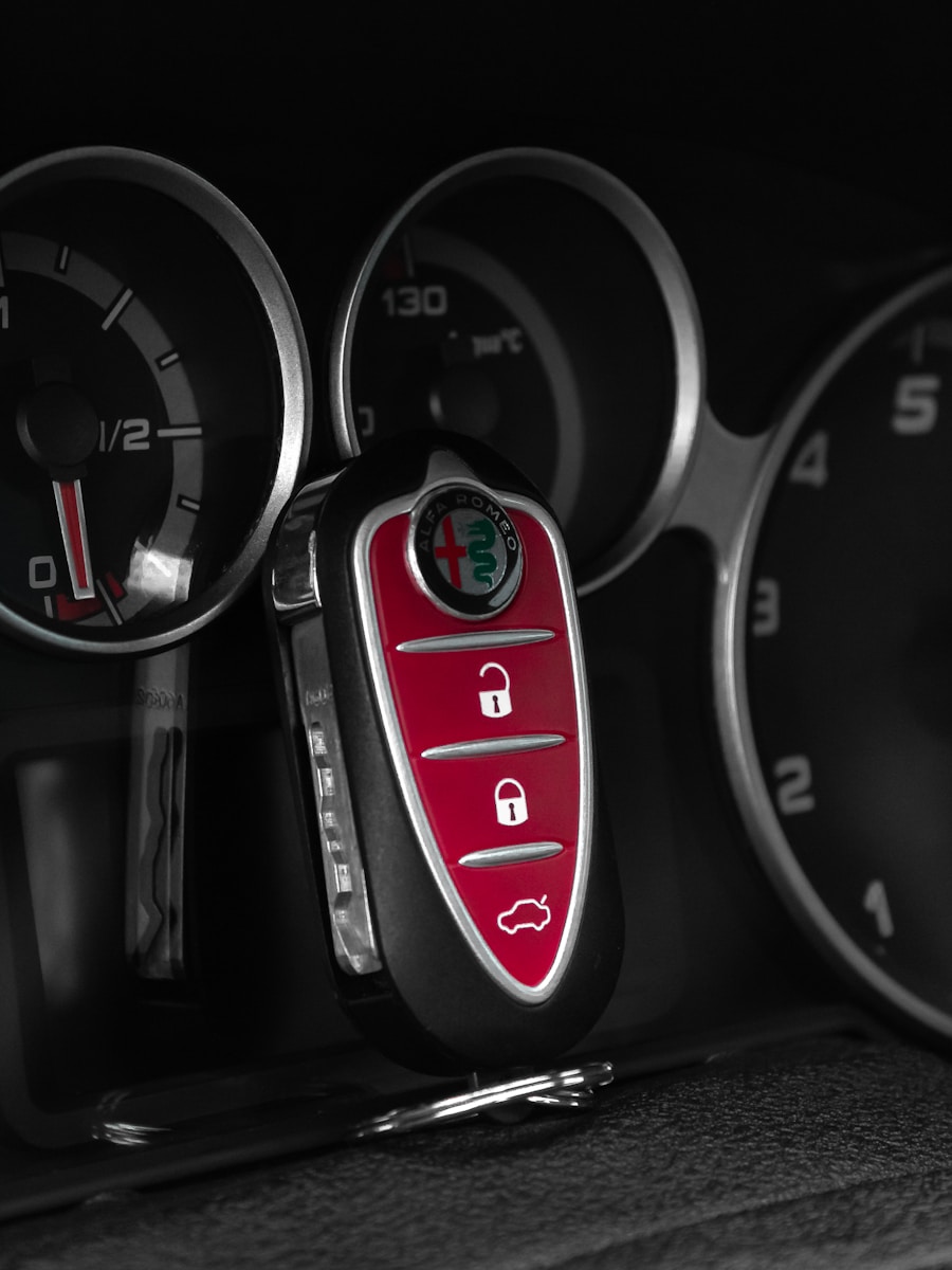 a close up of a car dashboard with gauges